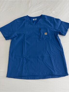 Carhartt Men’s Royal Blue V-Neck Short Sleeve Work Top size L